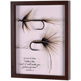 Framed Wall Art Follow Me Fishing Lures