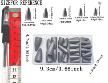 32pcs/box32-Piece Bullet Sinker Set