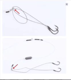 5Pack/50 Hooks Fishs Tool Tied Good Strong Horse Line Double Hook Pair Hook Fishs Hooks Fishing Gear Accessories Sub-line Hooks