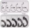 50Pcs Box Fishing Hooks Set