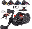 Casting Fishing Reel 7.2 1 Gear Ratio Max Drag 10kg Baitcasting Reel with Aluminum Spool Bass Fishing Freshwater