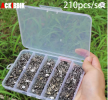 210pcs/set Fishing Swivels Snap by Ackibbik