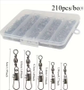 210pcs/set Fishing Swivels Snap by Ackibbik