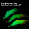 7Pcs 8cm/5.6g Glow-in-the-Dark Shrimp
