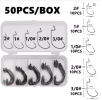 50Pcs Box Fishing Hooks Set