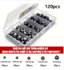 60/120pcs Fishing Weights Kit