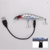 Simulated Fishing Lures Bait Electric Life-like Vibrate Fishing Lures USB Rechargeable Flashing LED Light Throw Luminous Bait