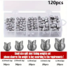 60/120pcs Fishing Weights Kit