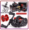 Casting Fishing Reel 7.2 1 Gear Ratio Max Drag 10kg Baitcasting Reel with Aluminum Spool Bass Fishing Freshwater