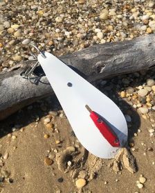 Reliabel Spoon 10" Bright White Bunker Spoon Lure