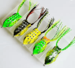 5Pcs Fishing Soft Toad Frogs Bass Fishing Lure Baits Hollow Body Water Frogs Fishing Tool Color Random