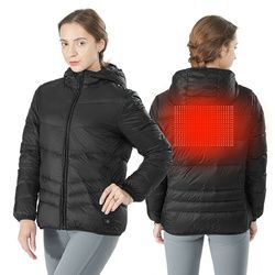 Hooded Electric USB Women's Down Heated Jacket