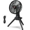 Foldable Camping Fan with Emergency Power Bank 270° Oscillating Rechargeable Tripod Fan