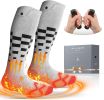 Heated Set Rechargeable - Heated Socks and Hand Warmers for Men - 2 Packs 6000mAh Electric Foot Warmers - Gifts for Camping, Hunting, Fishing and Outd