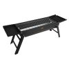 VEVOR 23 inch Portable Charcoal Grill, Flat Top Propane Gas Grills, Compact Foldable Grill, Heavy Duty Steel BBQ Grill, Mini Smoker for Travel, Outdoo