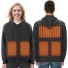 VEVOR Heated Hoodie Sweatshirt Unisex with Battery for Men & Women L Size Black