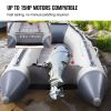 VEVOR Inflatable Dinghy Boat, 4-Person Transom Sport Tender Boat, with Marine Wood Floor and Adjustable Aluminum Bench, 1000 lbs Inflatable Fishing Bo