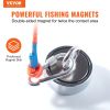 VEVOR Magnet Fishing Kit, 1200lbs 2.95inch Diameter Double Sided Fishing Magnets, Strong Neodymium Magnet with Heavy Duty 65FT Rope, Grappling Hook, W
