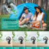 Foldable Camping Fan with Emergency Power Bank 270° Oscillating Rechargeable Tripod Fan