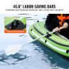 VEVOR Inflatable Boat, 2-Person Inflatable Fishing Boat, Strong PVC Portable Boat Raft Kayak, Includes 45.6 in Aluminum Oars, High-Output Pump and Fis