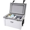VEVOR Insulated Portable Cooler, 52 qt, Holds 50 Cans, Ice Retention Hard Cooler with Heavy Duty Handle, Ice Chest Lunch Box for Camping, Beach, Picni