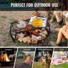 VEVOR Folding Campfire Grill, Heavy Duty Steel Mesh Grate, 22.4" Portable Camping Grates Over Fire Pit, Camp Fire Cooking Equipment with Legs Carrying