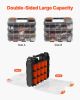 Two-sided!Small Parts Organizer 34-Compartment Double-Sided PP Hardware Organizer Box