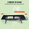 VEVOR 23 inch Portable Charcoal Grill, Flat Top Propane Gas Grills, Compact Foldable Grill, Heavy Duty Steel BBQ Grill, Mini Smoker for Travel, Outdoo