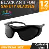 Stylish Safety Glasses for Women, Pack of 12 Smoked Anti Fog Safety Glasses For Men, One Size Polycarbonate Lab Safety Goggles, Anti-Scratch Eye Prote