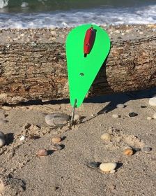 Reliabel Spoon 10"  Lime Green Bunker Spoon Lure