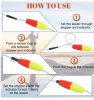 100Pcs Catfish Fishing float Slip Bobbers