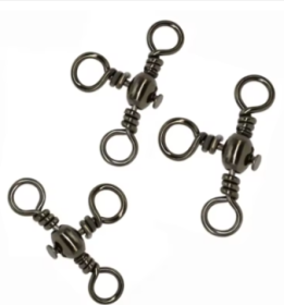 10pcs/lot 3 Way Fishing Swivels Connector Bearing Barrel Rolling Hooks Cross Line Barrel Swivels Connector Fishhook Carp Pesca (size/color: 10)