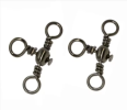 10pcs/lot 3 Way Fishing Swivels Connector Bearing Barrel Rolling Hooks Cross Line Barrel Swivels Connector Fishhook Carp Pesca