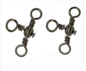 10pcs/lot 3 Way Fishing Swivels Connector Bearing Barrel Rolling Hooks