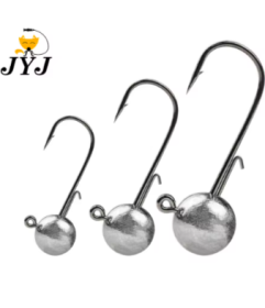 10pcs/lot big head jigs hook (model number: 10pcs 2g, Color: ordinary hook)