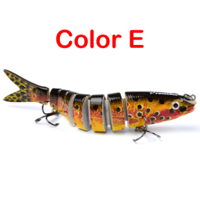 Pike Fishing Lures Artificial Multi Jointed Sections Hard Bait (Option: E)