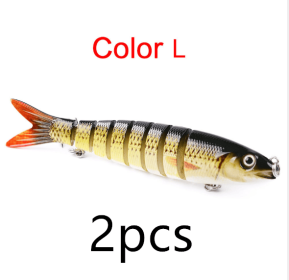 Pike Fishing Lures Artificial Multi Jointed Sections Hard Bait (Option: 2PCS L)