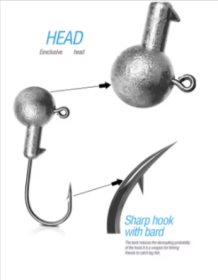 JYJ Jig Head Hook10 Pieces (Color: 4g)