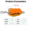 2.5cm/3g Mini Thunder Frog Soft Fishing Lures