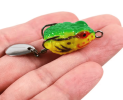 2.5cm/3g Mini Thunder Frog Soft Fishing Lures Artificial Bait Fishing Wobbler Silicone Baits with Metal Glitter Frog Lure Trout