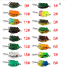 2.5cm/3g Mini Thunder Frog Soft Fishing Lures Artificial Bait Fishing Wobbler Silicone Baits with Metal Glitter Frog Lure Trout