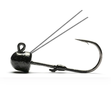 Weedless Grip-Pin Jig Head (Mustad) (Color: black, size: 1/4 oz - 1/0)