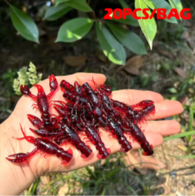 20pcs Crawfish Artificial Bait Shrimp Lobster Claw (size: C3)