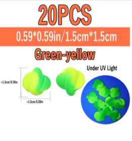 20pcs Fishing Foam Float Fishing Bobber Buoys Walleye Spin Floats (Color: 20pc Yellow green)