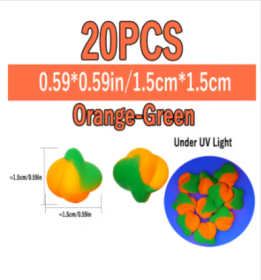 20pcs Fishing Foam Float Fishing Bobber Buoys Walleye Spin Floats (Color: 20pc Orange green)