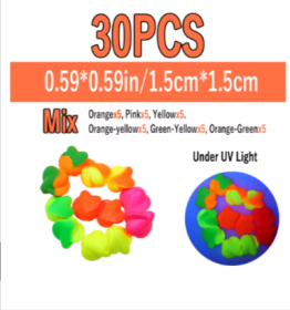 20pcs Fishing Foam Float Fishing Bobber Buoys Walleye Spin Floats (Color: 30pc Mix)