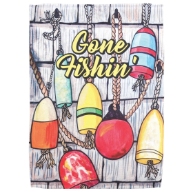 Flag Nautical Gone Fishin (size: 13x18)