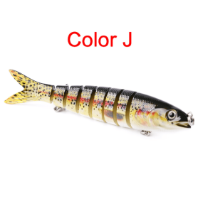 Pike Fishing Lures Artificial Multi Jointed Sections Hard Bait (Option: J)