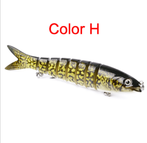 Pike Fishing Lures Artificial Multi Jointed Sections Hard Bait (Option: H)