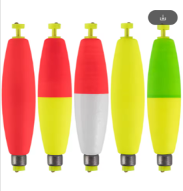 3pcs Fishing Weighted Bobbers Cigar Foam (Color: yellowsize)